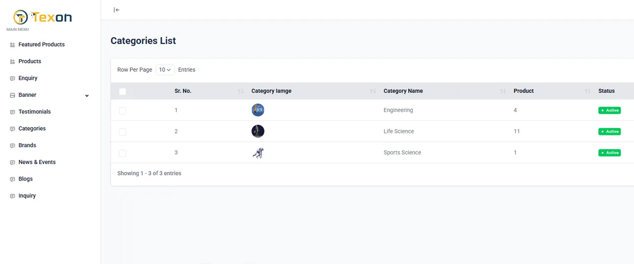 Texon reporting dashboard