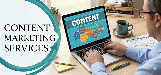 Content marketing strategy illustration