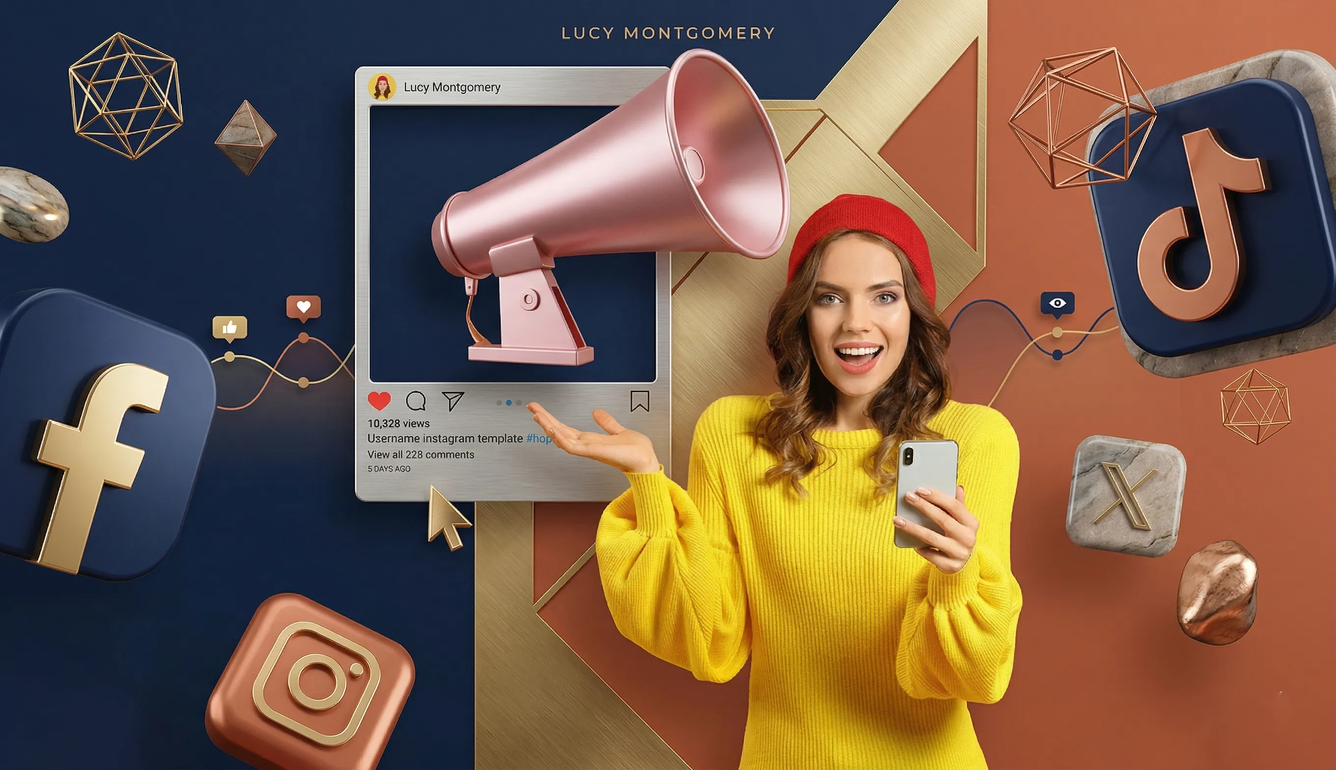 Social media strategy illustration