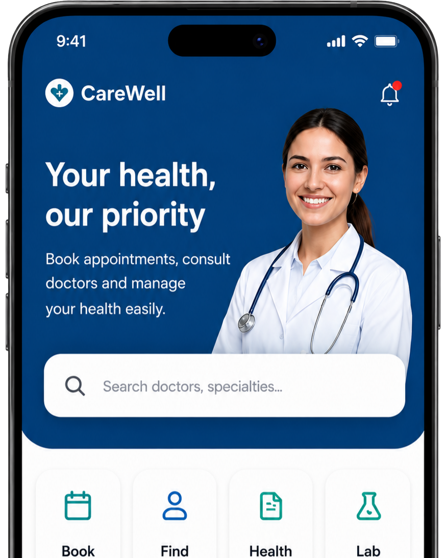 Mobile app screenshot shown inside a phone frame
