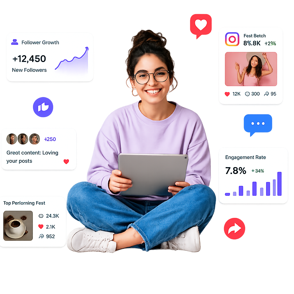 Social media marketing hero placeholder