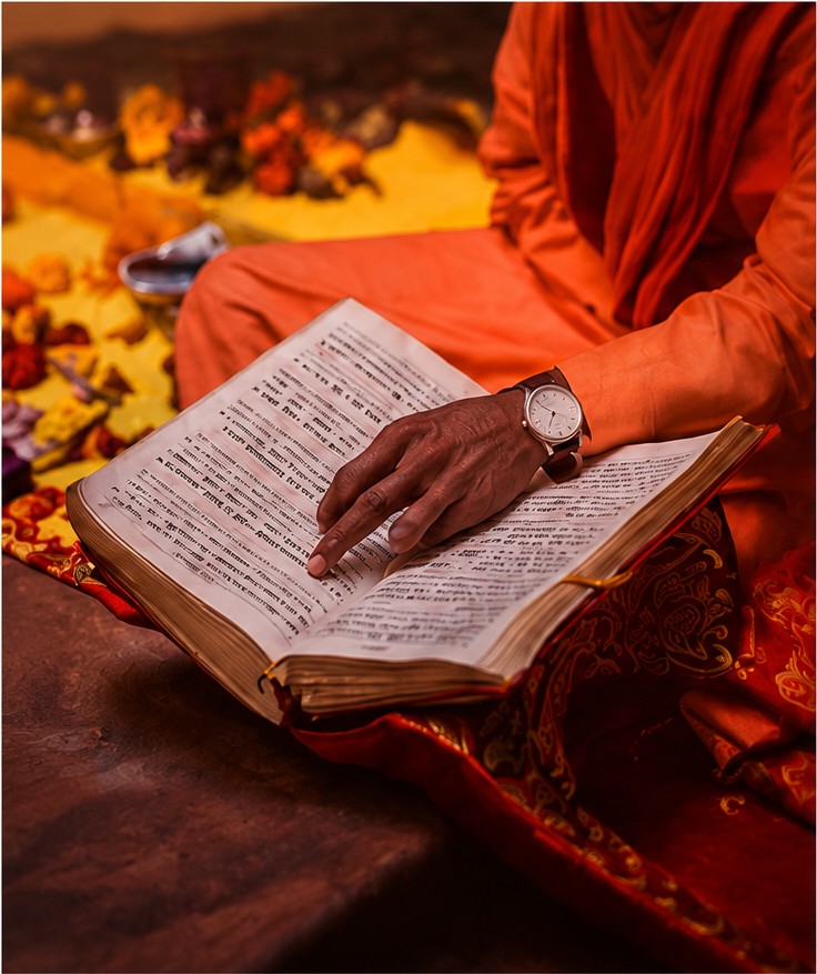 Priest reading sacred scripture