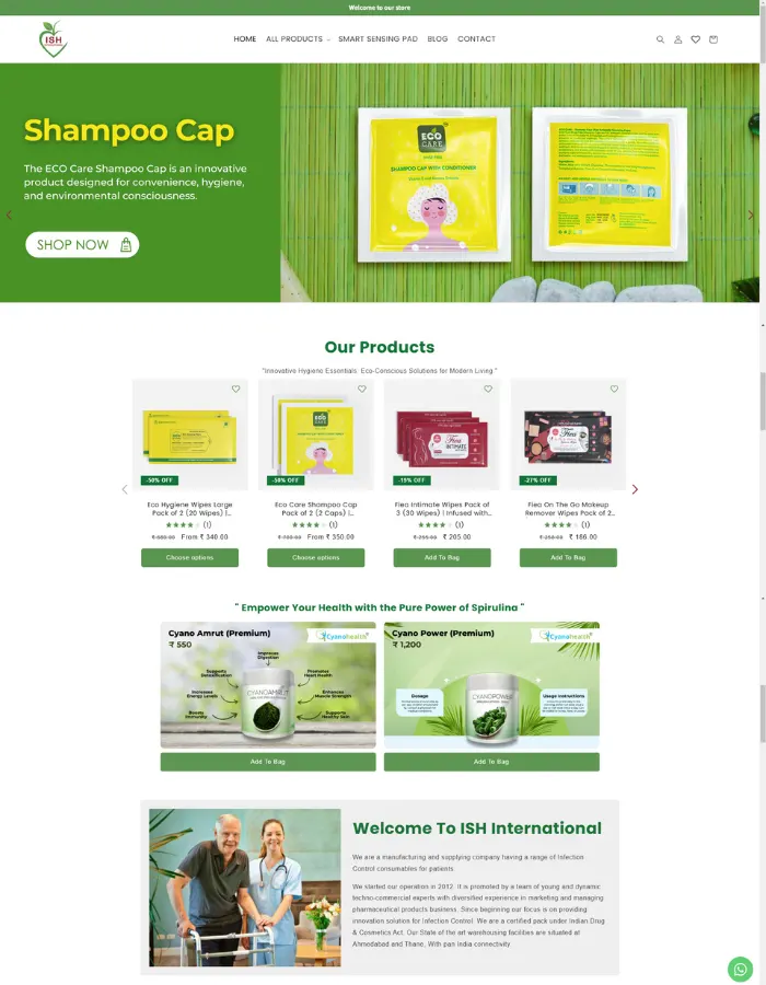 ISH Shopify store