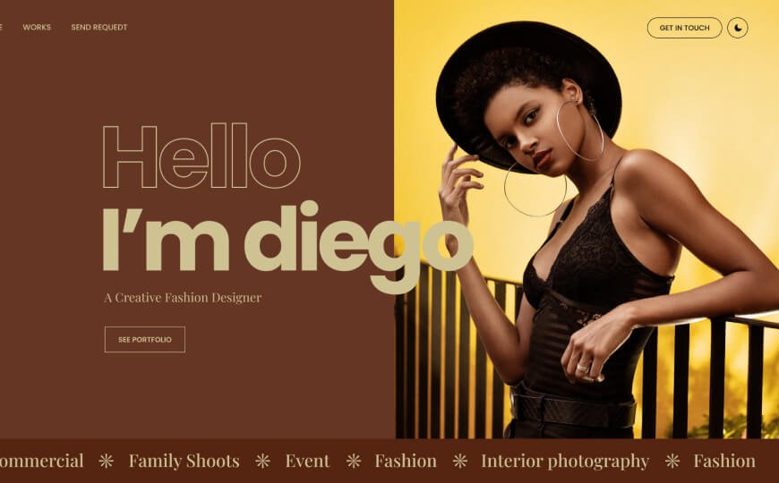 Creative website showcase
